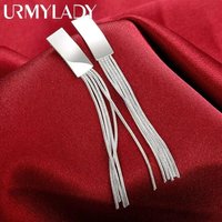 925 Sterling Silber Ohrringe Temperament Frauen Kreativität Quaste Ohrstecker Weihnachten Straße All-Match-Schmuck ME054