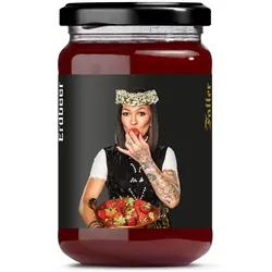 Motiv Konfitüre Schwarzwald Tracht Faller Erdbeerkonfitüre hausgemacht!  330g